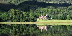 View from across the water of The Torridon hotel.