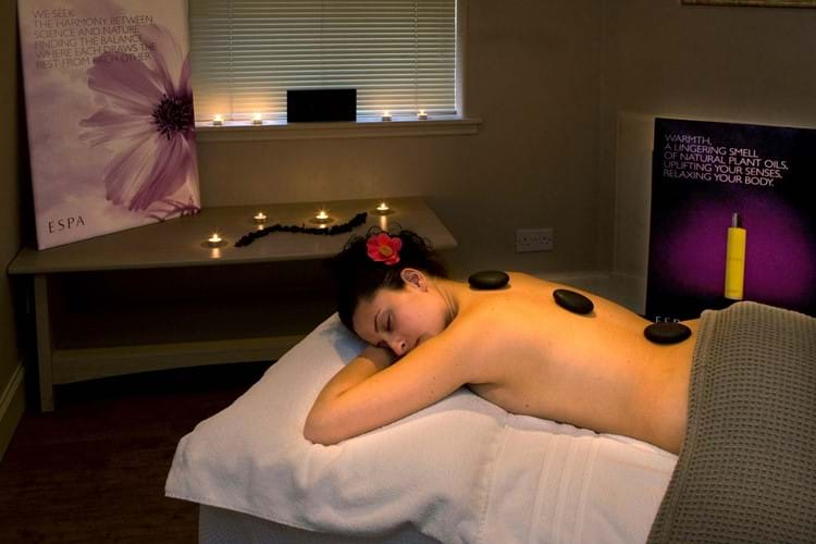 Hot stone spa treatment