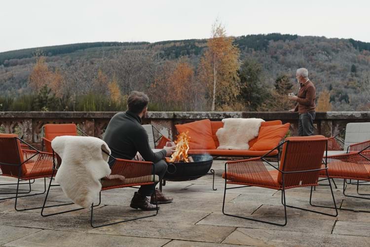 Dun Aluinn terrace with fire pit